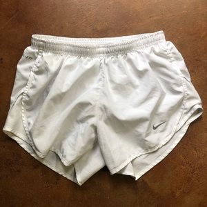 White Nike shorts